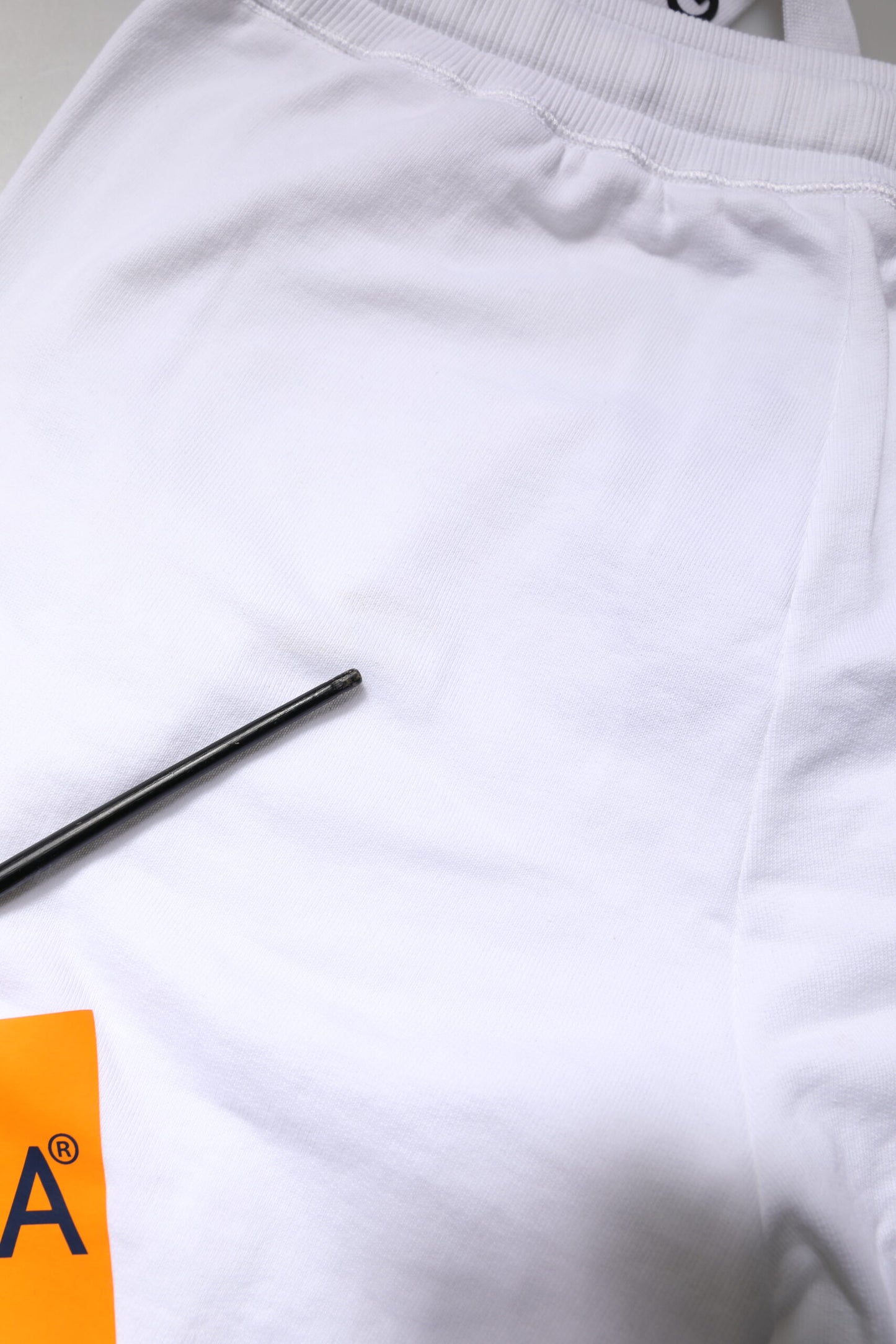 Dolce &amp; Gabbana – Weiße Jogginghose aus Baumwolle mit Logoband