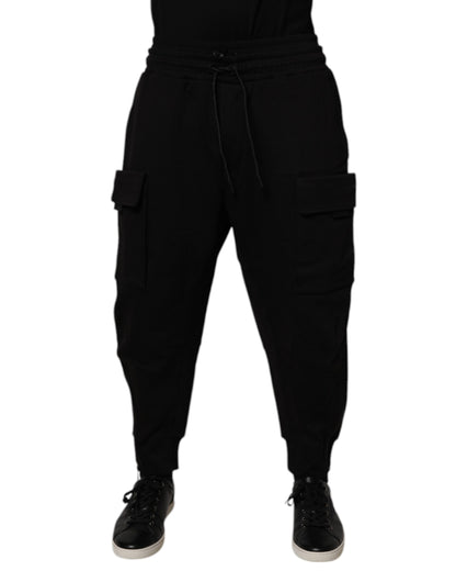 Dolce &amp; Gabbana Schwarze Cargo-Jogginghose aus Baumwolle für Herren
