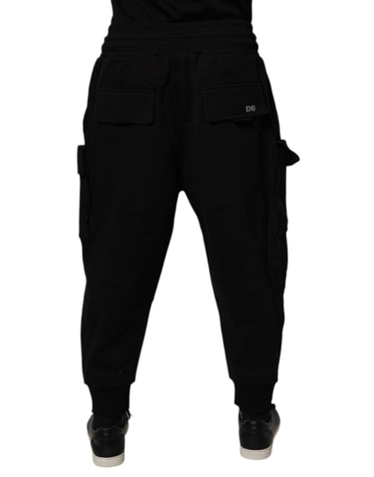 Dolce &amp; Gabbana Schwarze Cargo-Jogginghose aus Baumwolle für Herren
