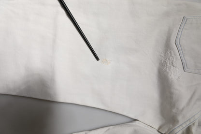 Dolce &amp; Gabbana – Weiße Skinny-Jeans aus Baumwollstretch