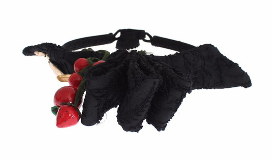 Dolce &amp; Gabbana Diadem Stirnband Tiara Beere Obst Kristall Schleife Haar