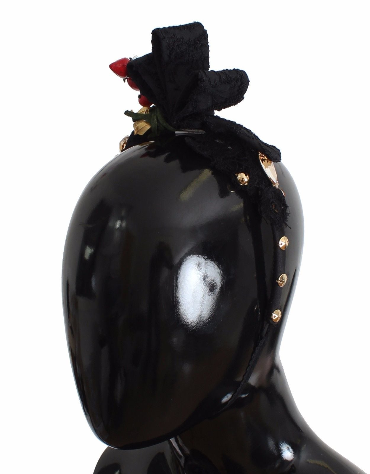 Dolce &amp; Gabbana Diadem Stirnband Tiara Beere Obst Kristall Schleife Haar
