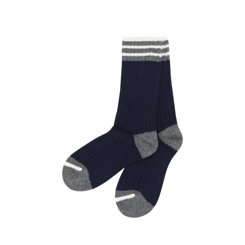 Brunello Cucinelli Schwarze Kaschmir-Socken