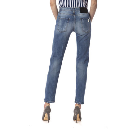 Frankie Morello Blue Other Fibres Women Jeans