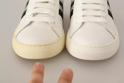 Marc Jacobs – Weiße Sneakers aus Leder mit Kristallverzierung