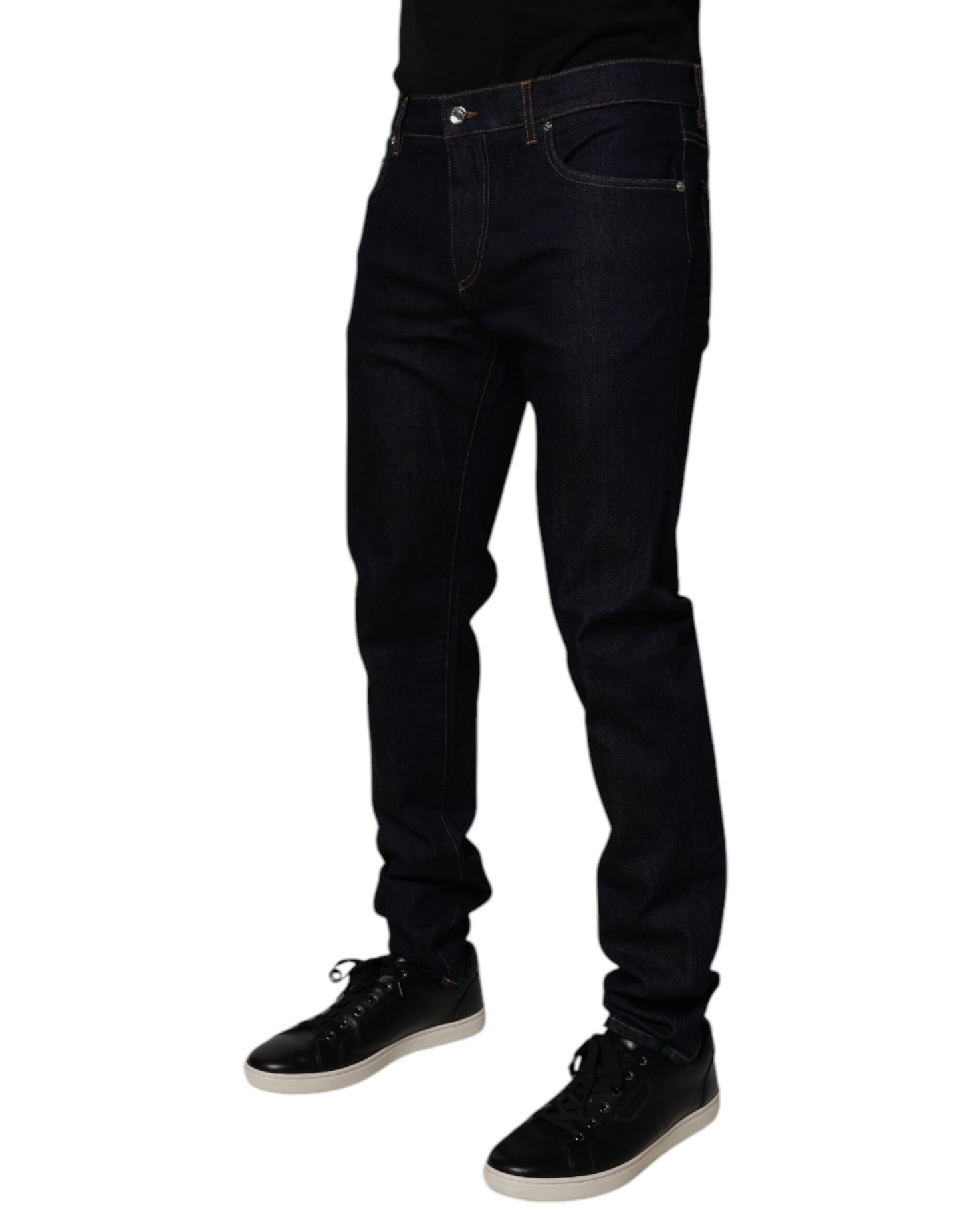 Dolce &amp; Gabbana Schwarze Skinny-Jeans aus Baumwollstretch für Herren
