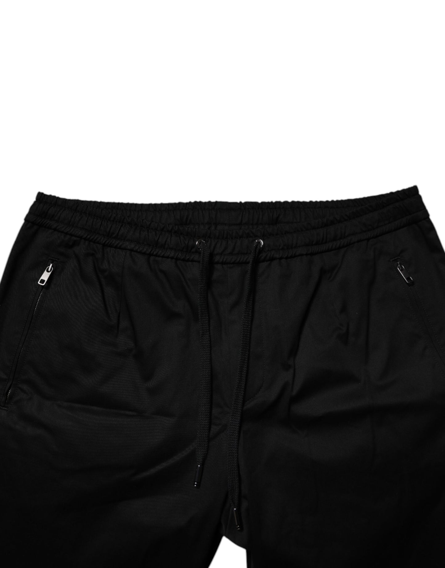 Dolce &amp; Gabbana – Schwarze Jogginghose aus Baumwollstretch