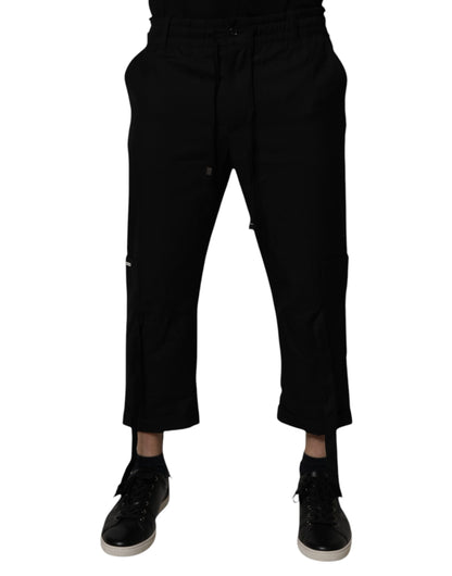 Dolce &amp; Gabbana Schwarze Polyester-Kürzehose für Herren