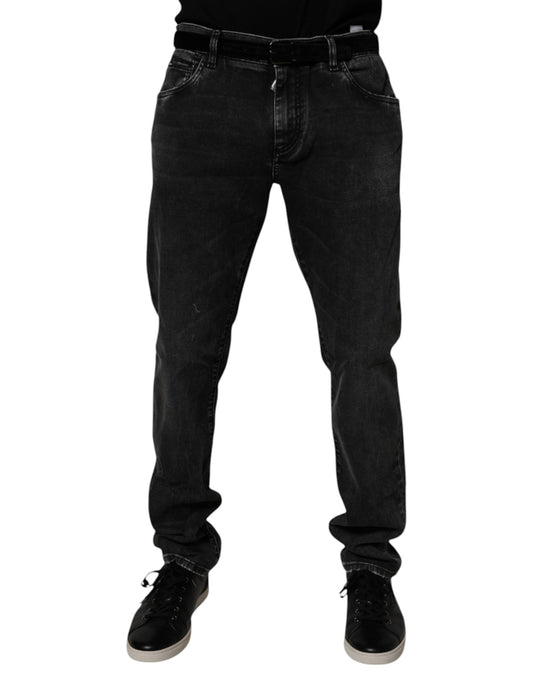 Dolce &amp; Gabbana Schwarze Skinny-Jeans aus Baumwollstretch für Herren