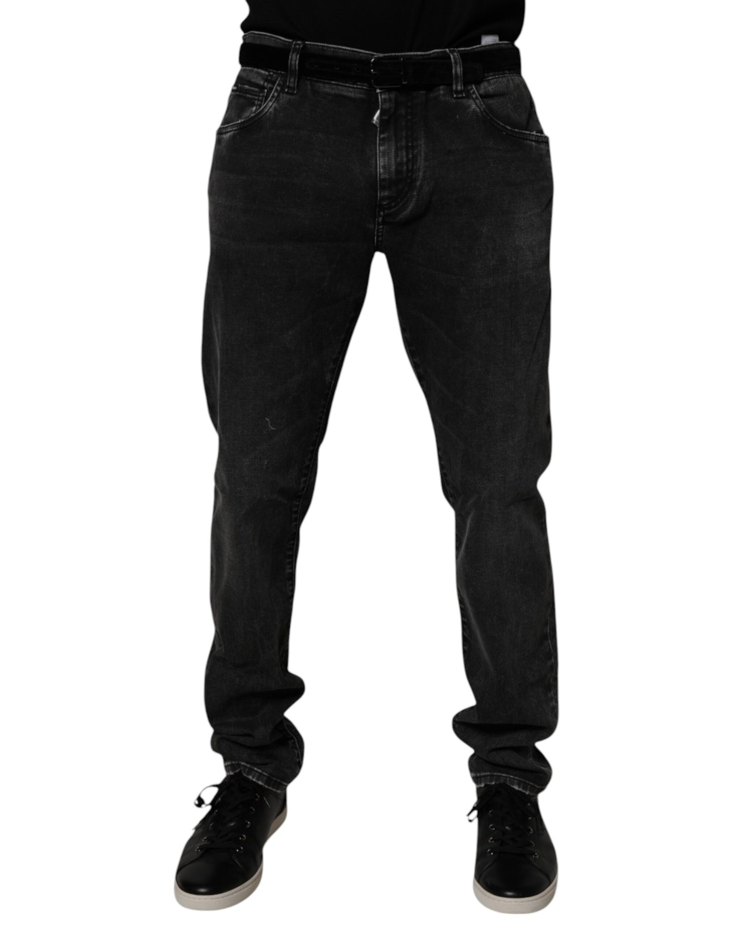 Dolce &amp; Gabbana Schwarze Skinny-Jeans aus Baumwollstretch für Herren