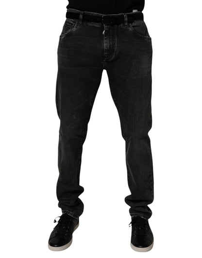 Dolce &amp; Gabbana Schwarze Skinny-Jeans aus Baumwollstretch für Herren