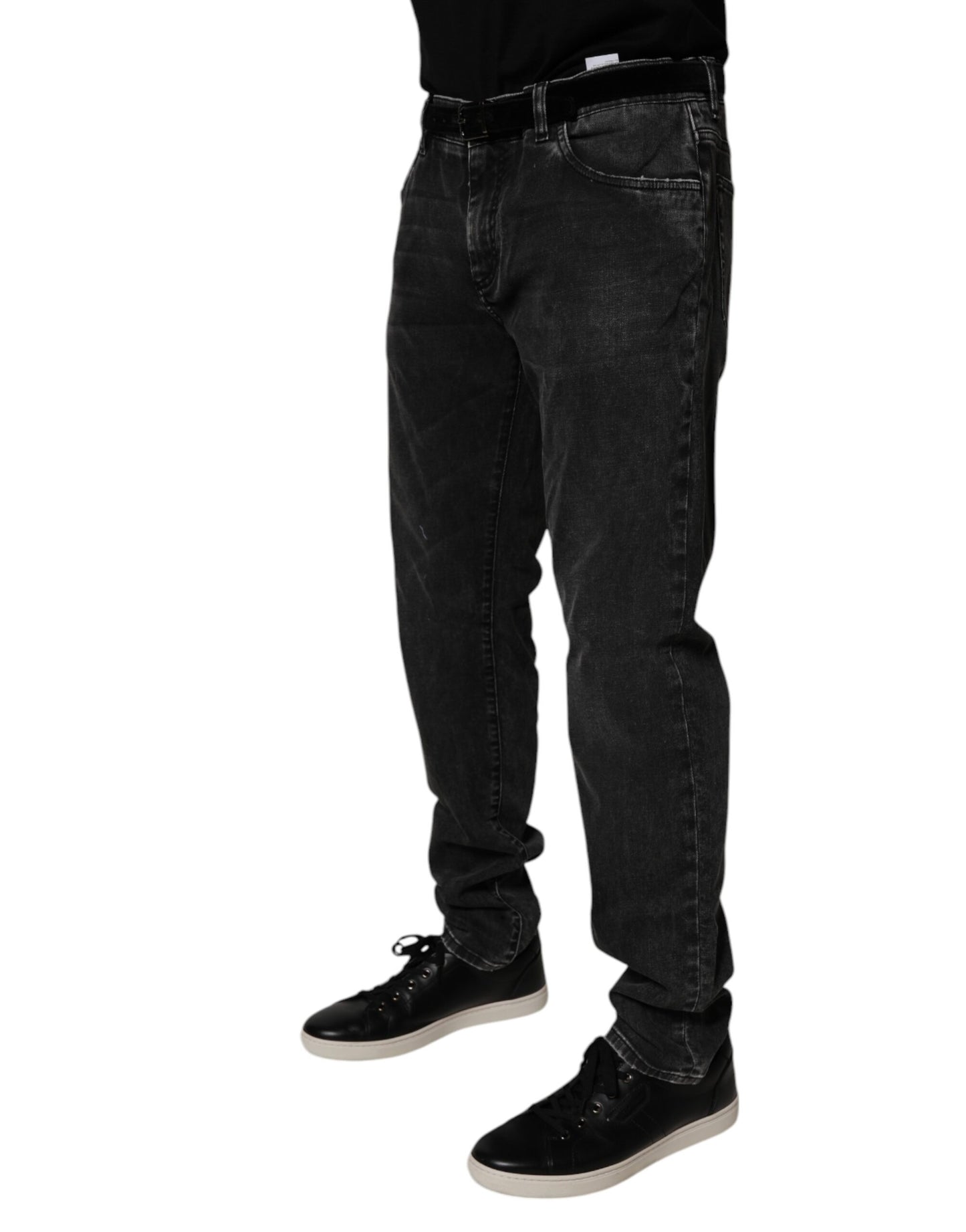 Dolce &amp; Gabbana Schwarze Skinny-Jeans aus Baumwollstretch für Herren
