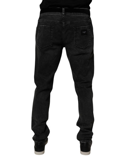 Dolce &amp; Gabbana Schwarze Skinny-Jeans aus Baumwollstretch für Herren