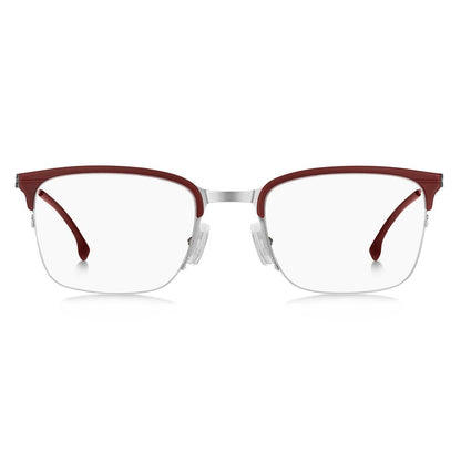 Hugo Boss Burgunderfarbene Metallbrille (Gestell)