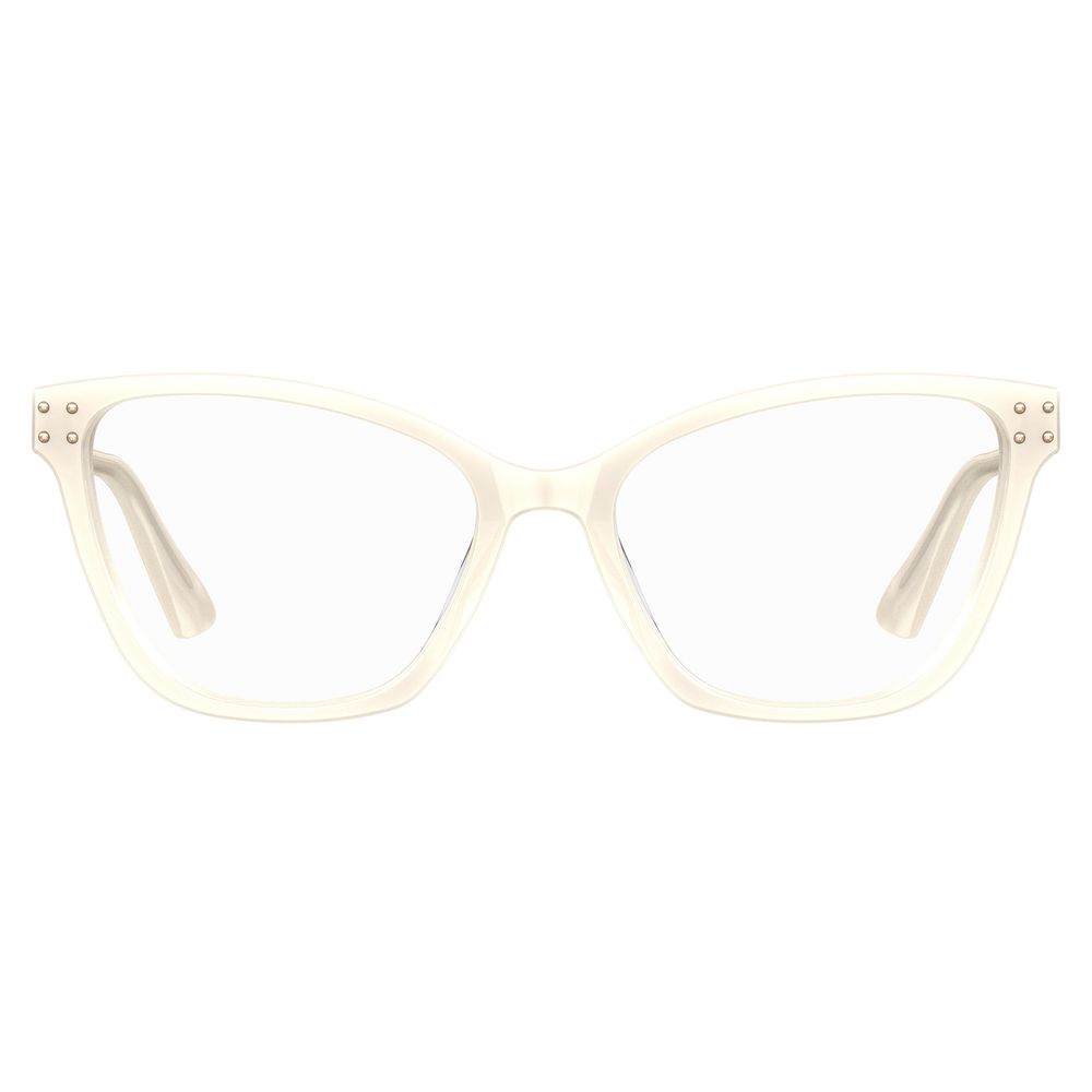Moschino Brille aus Acetat in Creme (Gestell)