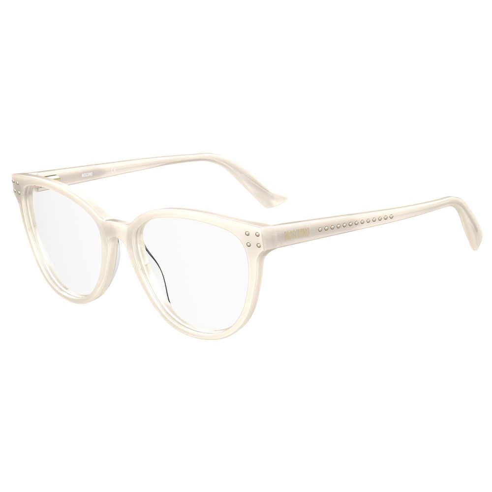 Moschino Brille aus Acetat in Creme (Gestell)