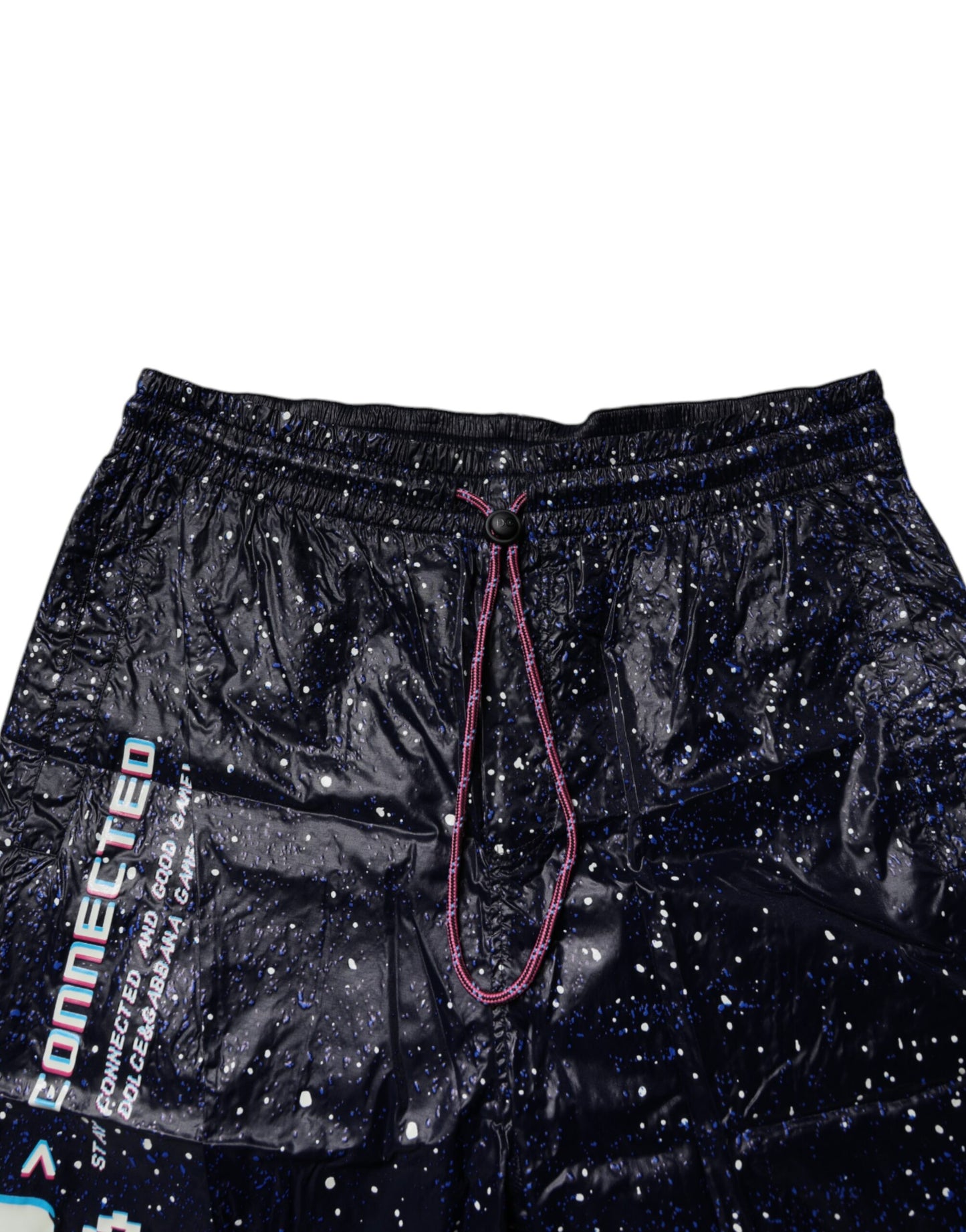 Dolce &amp; Gabbana Dunkelblaue Jogginghose aus Baumwolle mit DG-Game-Print