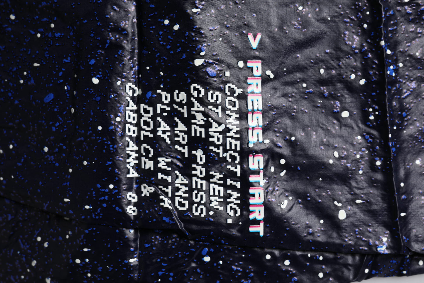 Dolce &amp; Gabbana Dunkelblaue Jogginghose aus Baumwolle mit DG-Game-Print