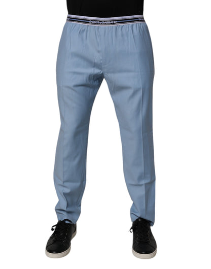 Dolce &amp; Gabbana, Blaue Chinohose aus Baumwollstretch