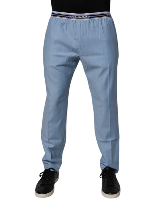 Dolce &amp; Gabbana, Blaue Chinohose aus Baumwollstretch