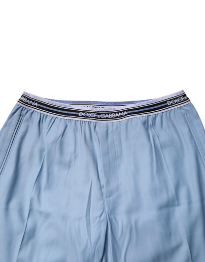 Dolce &amp; Gabbana, Blaue Chinohose aus Baumwollstretch