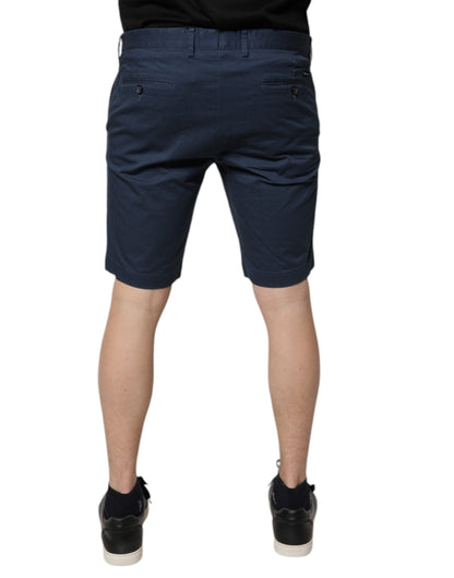 Dolce &amp; Gabbana – Blaue Bermudashorts aus Baumwolle mit mittlerer Taille für Herren