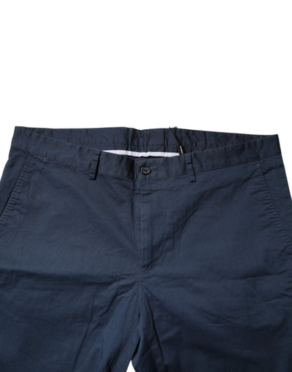 Dolce &amp; Gabbana – Blaue Bermudashorts aus Baumwolle mit mittlerer Taille für Herren