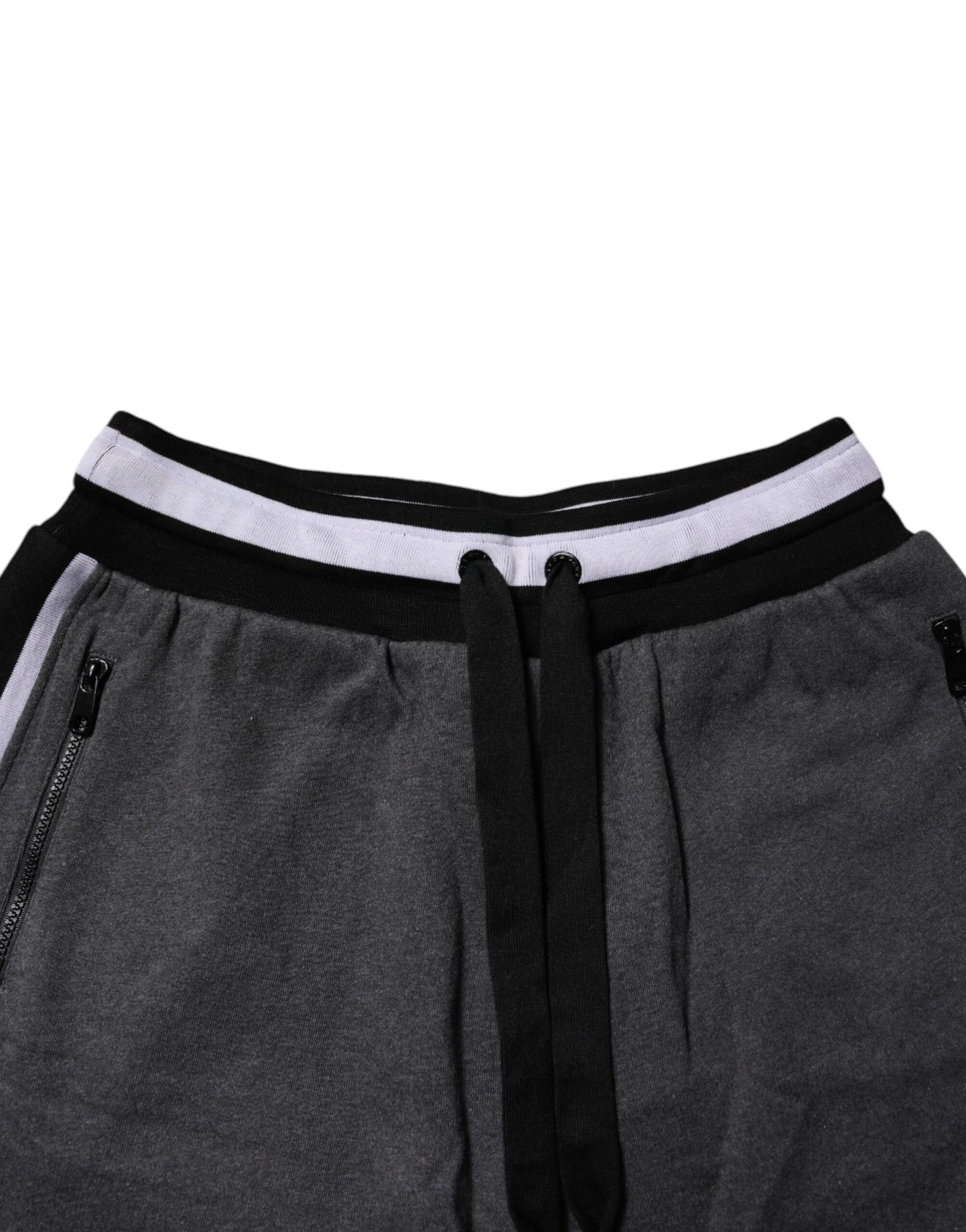 Dolce &amp; Gabbana Dunkelgraue Bermuda-Sweatshorts aus Baumwolle