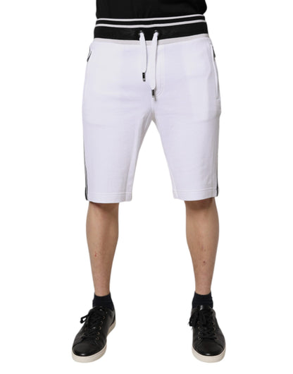 Dolce &amp; Gabbana – Weiße Bermuda-Sweatshorts aus King-Cotton