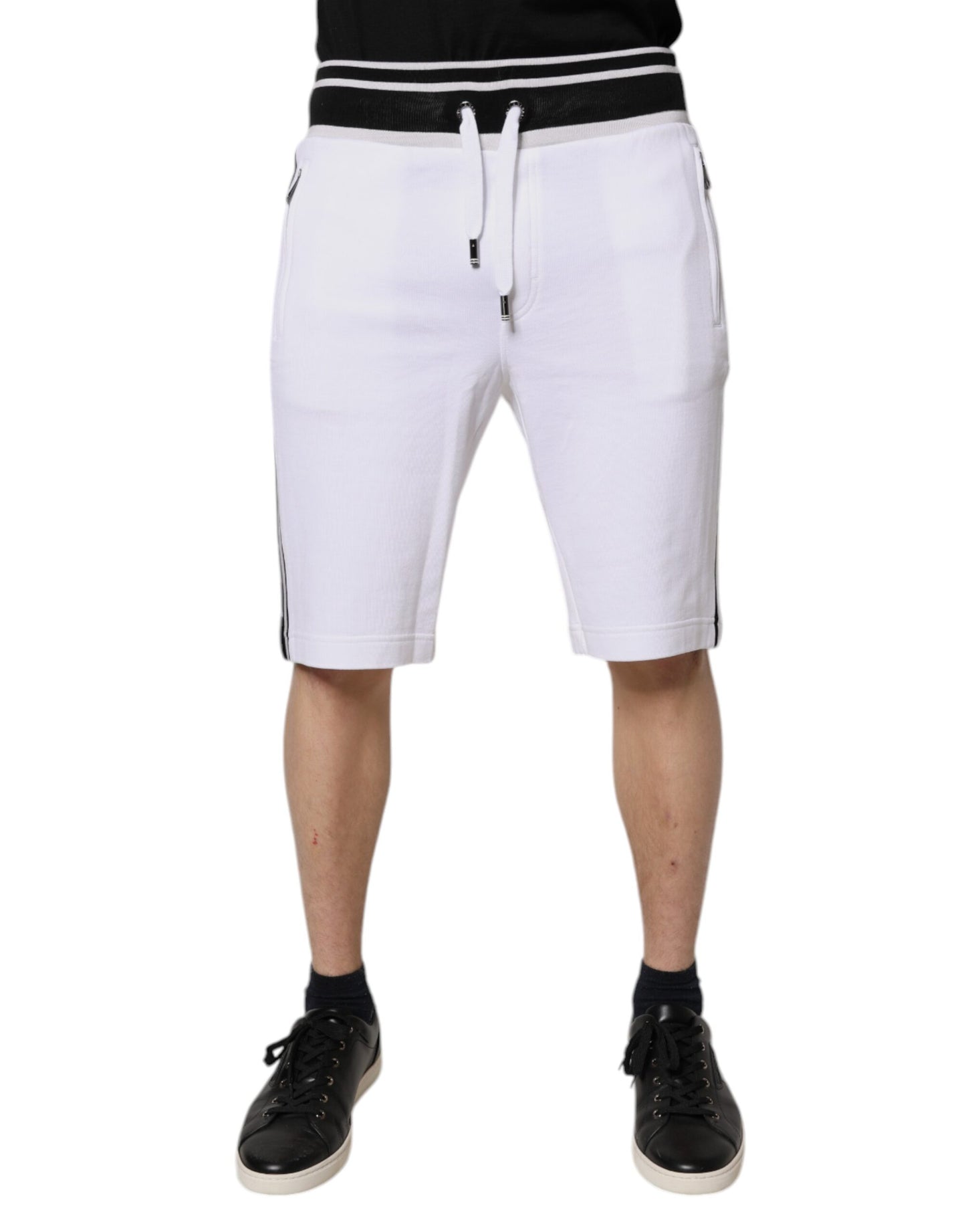 Dolce &amp; Gabbana – Weiße Bermuda-Sweatshorts aus King-Cotton