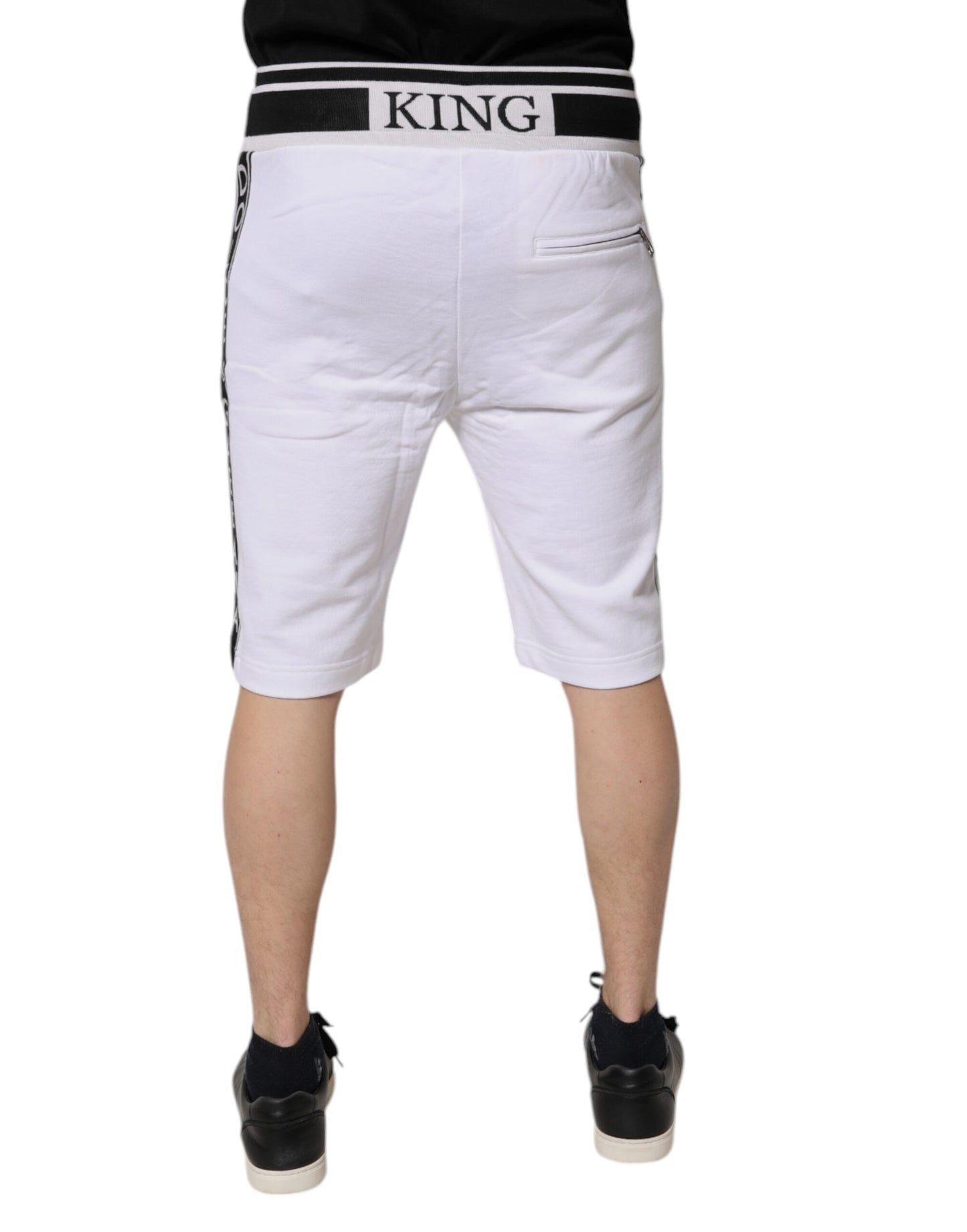 Dolce &amp; Gabbana – Weiße Bermuda-Sweatshorts aus King-Cotton