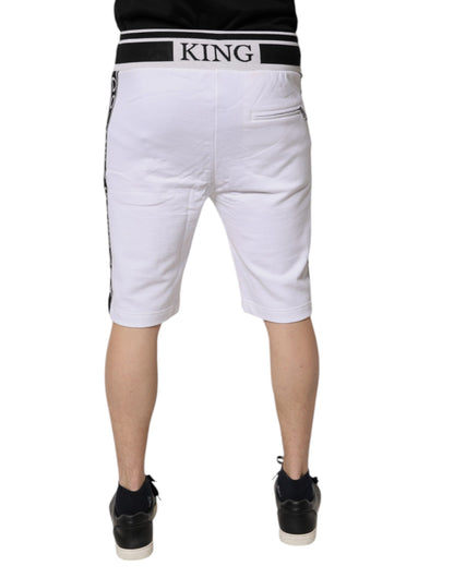 Dolce &amp; Gabbana – Weiße Bermuda-Sweatshorts aus King-Cotton