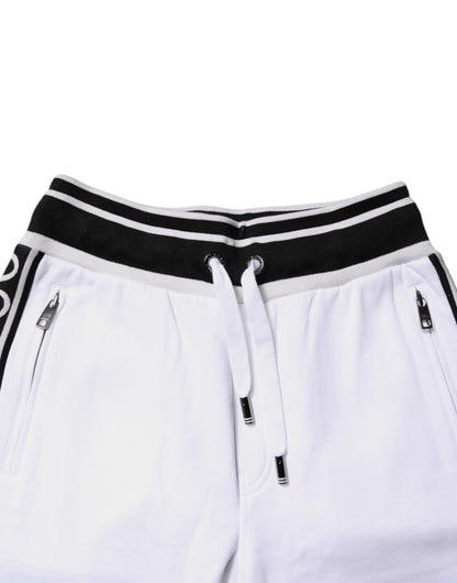 Dolce &amp; Gabbana – Weiße Bermuda-Sweatshorts aus King-Cotton