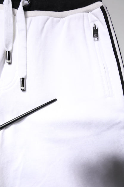 Dolce &amp; Gabbana – Weiße Bermuda-Sweatshorts aus King-Cotton