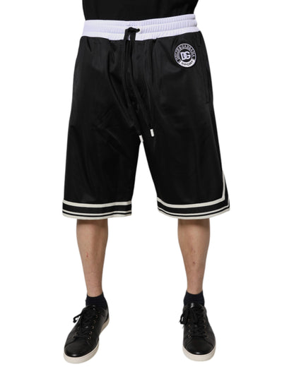 Dolce &amp; Gabbana Schwarz Weiß Herren Bermuda Sweatshorts Shorts