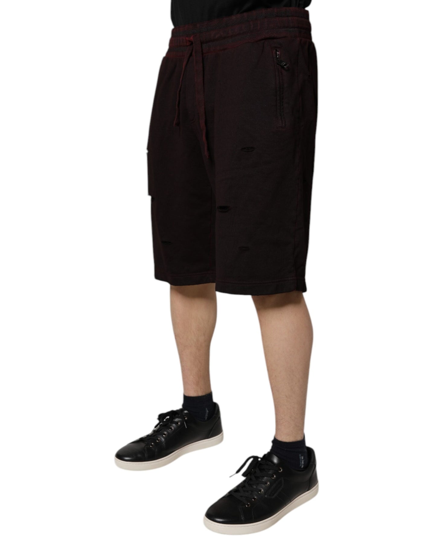 Dolce &amp; Gabbana Bordeaux Baumwoll-Bermuda-Sweatshorts