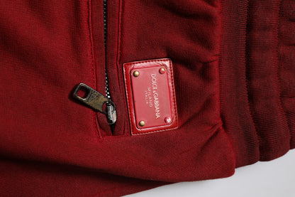 Dolce &amp; Gabbana Bordeaux Baumwolle Bermuda Herren Sweatshorts Shorts