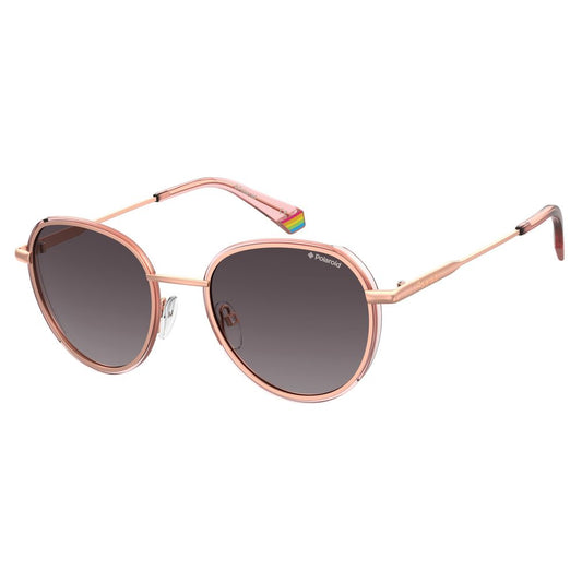 Polaroid Sonnenbrille aus Metall in Roségold