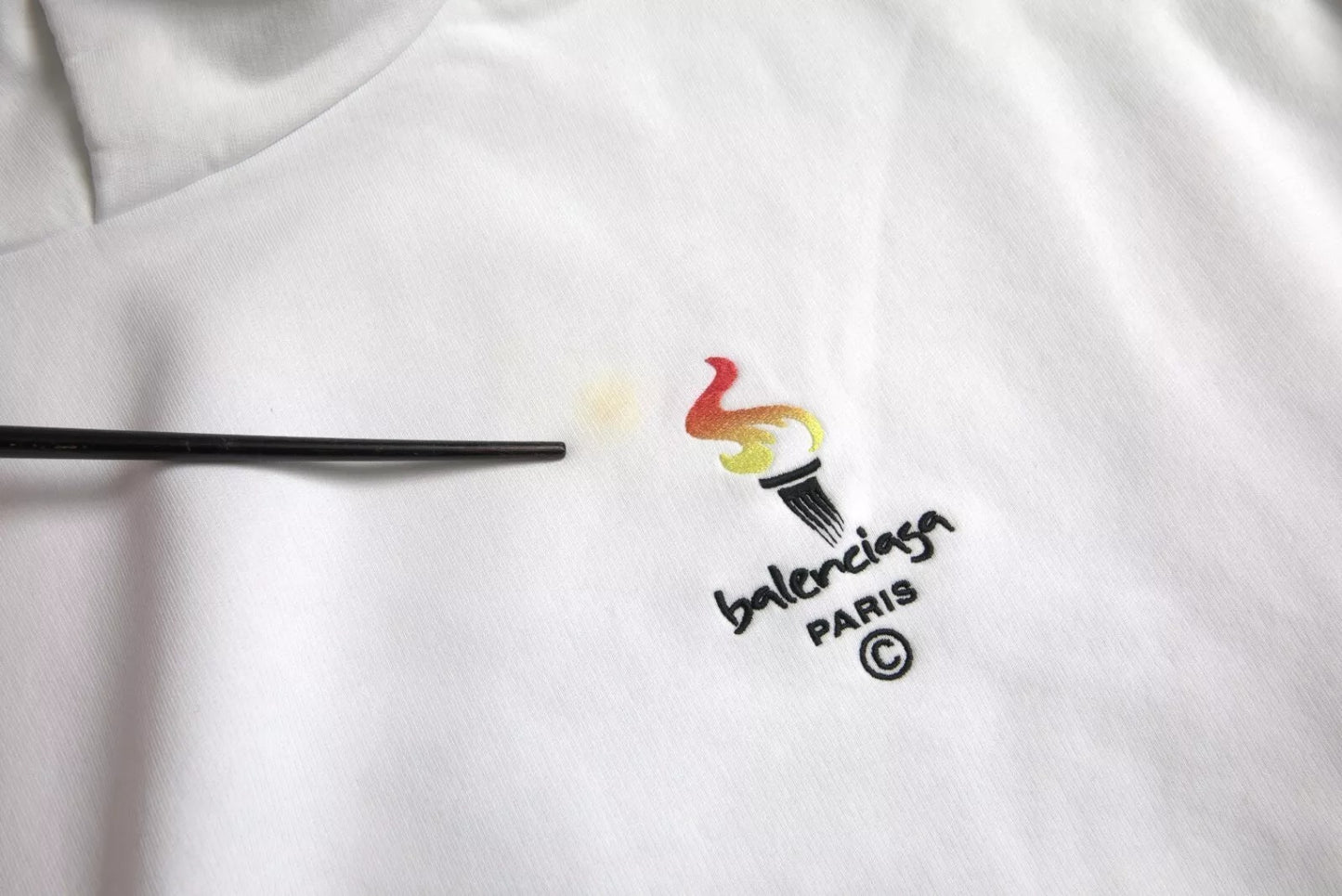 Balenciaga – Oversize-Pullover mit Kapuze und Logo aus weißer Baumwolle