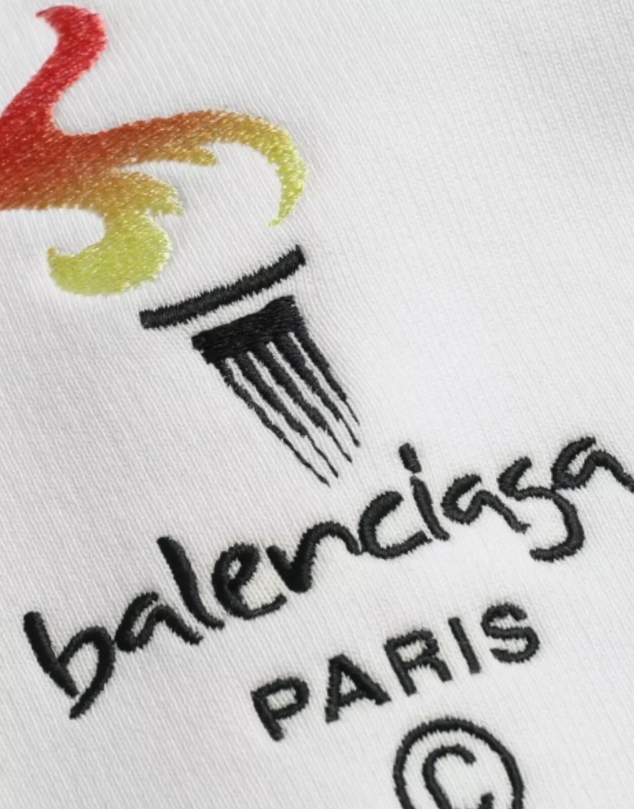 Balenciaga – Oversize-Pullover mit Kapuze und Logo aus weißer Baumwolle