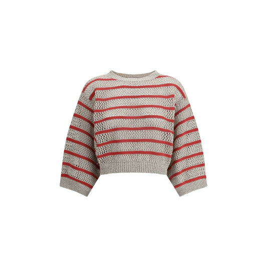 Brunello Cucinelli Pullover aus perforiertem Strick