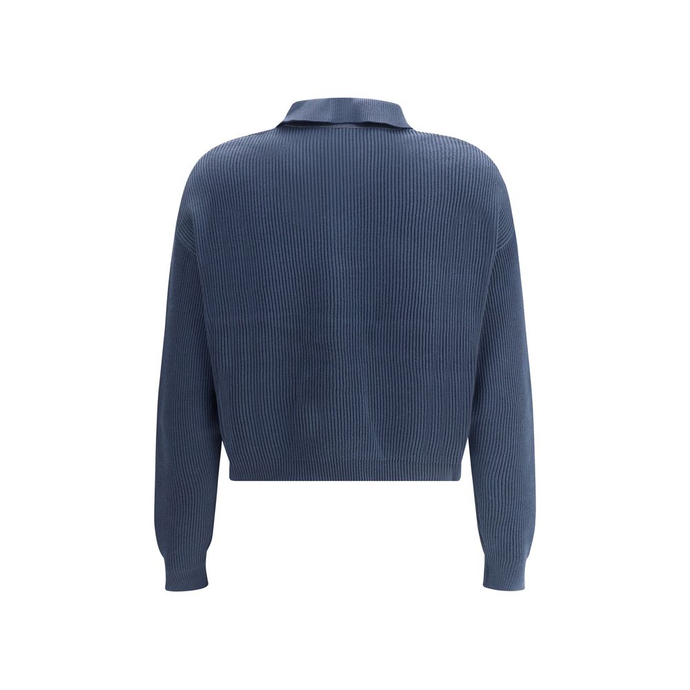 Brunello Cucinelli Blaues Baumwoll-Sweatshirt