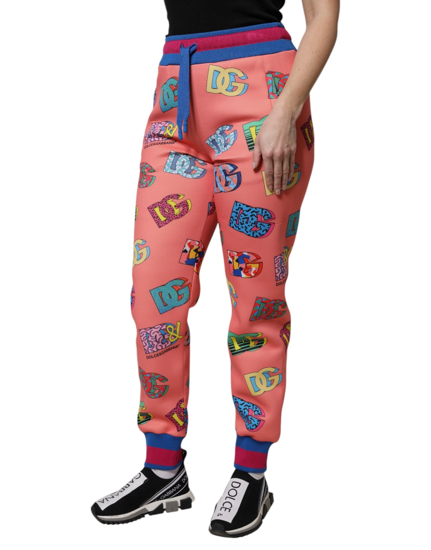 Dolce &amp; Gabbana – Jogginghose mit Logo-Monogramm in Rosa