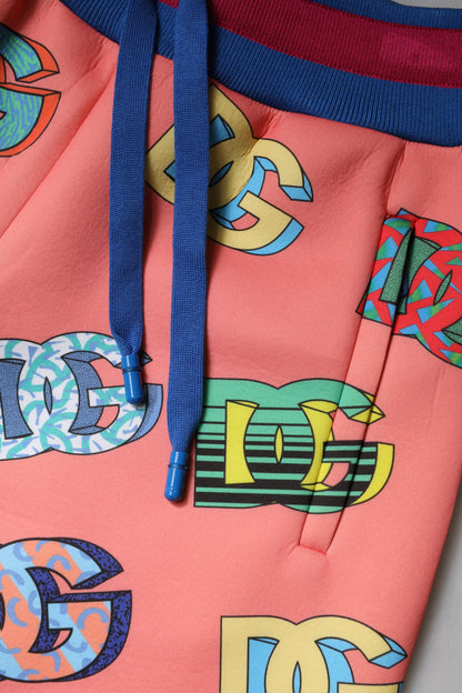 Dolce &amp; Gabbana – Jogginghose mit Logo-Monogramm in Rosa