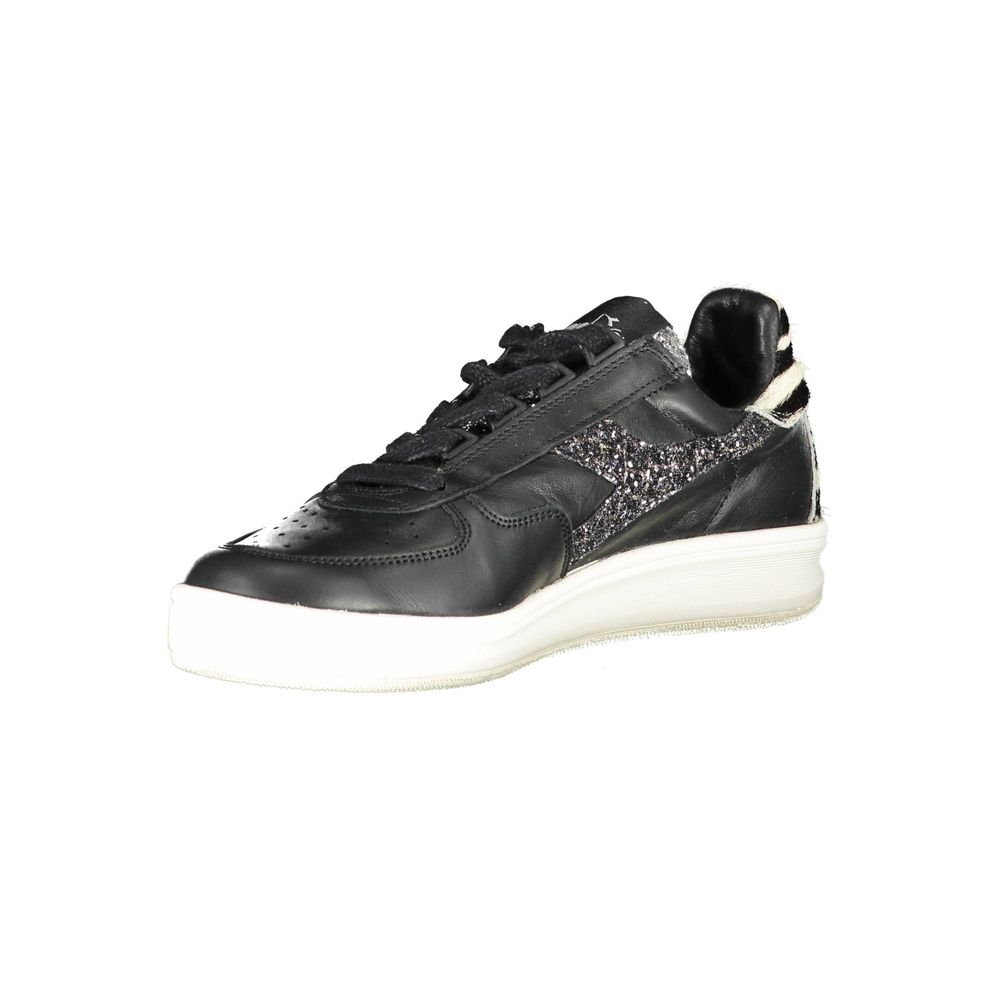 Diadora Damen-Sneaker aus schwarzem Leder