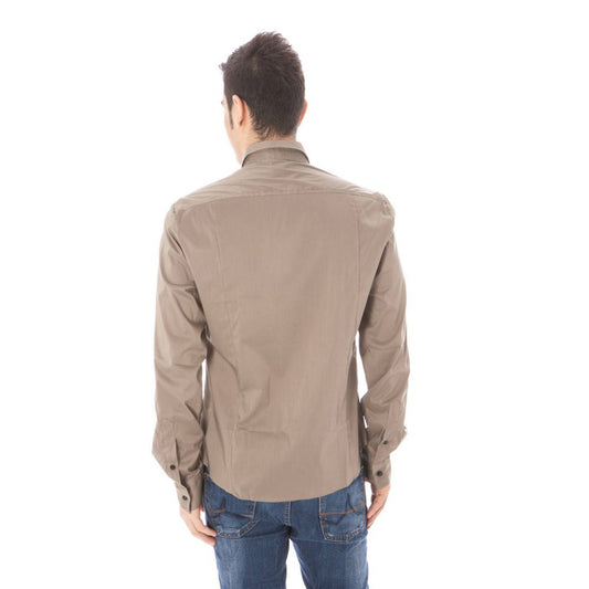 Costume National Grünes Herrenhemd aus Baumwolle