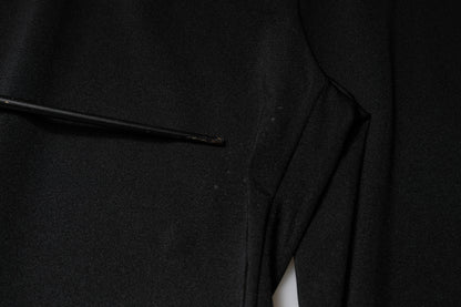 Dolce &amp; Gabbana – Schwarze, schmal geschnittene Hose aus Nylon mit hoher Taille