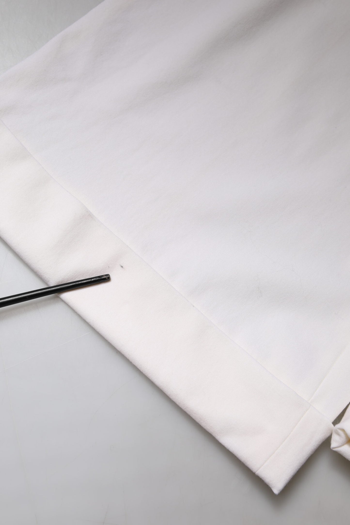 Dolce &amp; Gabbana – Weiße Wollhose mit mittlerer Taille und weitem Bein