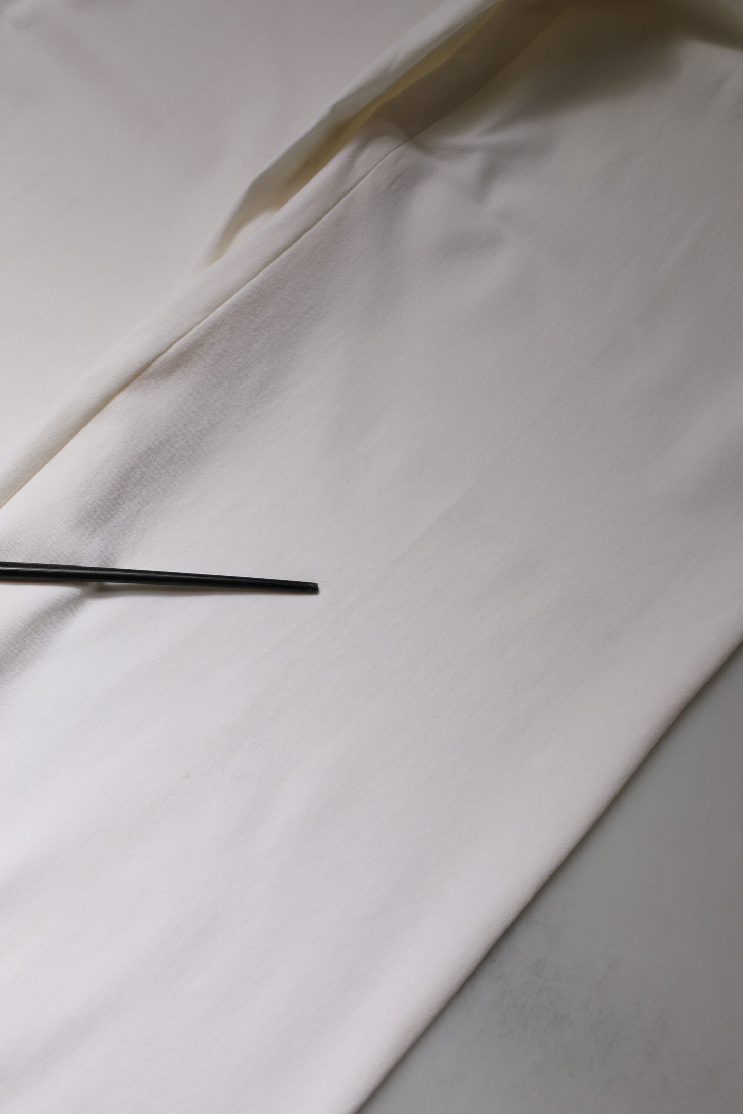 Dolce &amp; Gabbana – Weiße Wollhose mit mittlerer Taille und weitem Bein