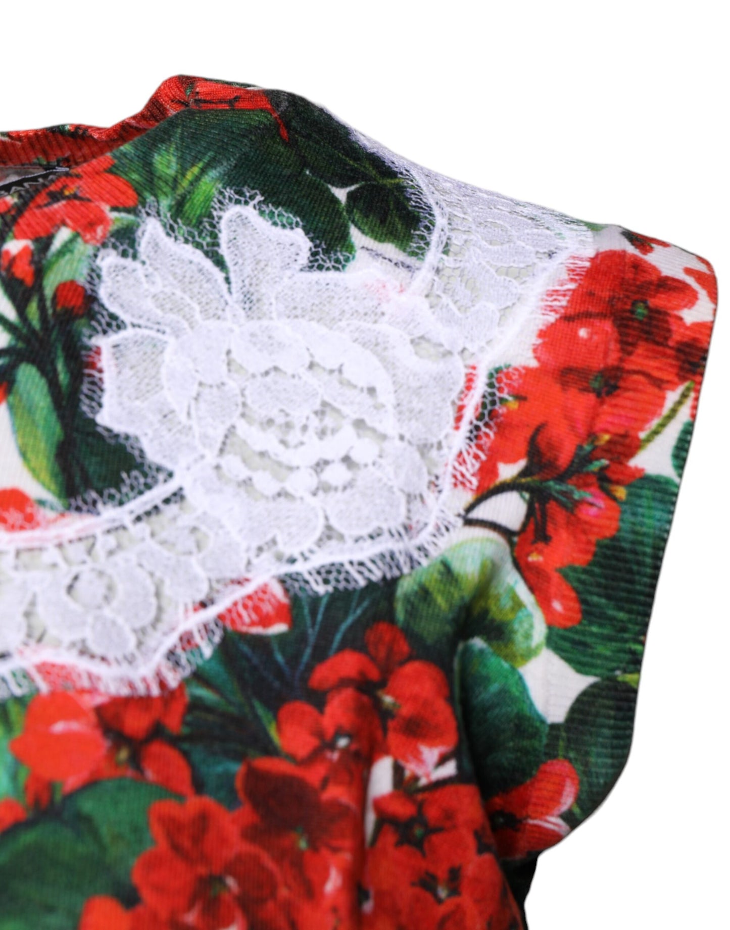 Dolce &amp; Gabbana, mehrfarbiges, ärmelloses Tanktop mit Blumenspitze